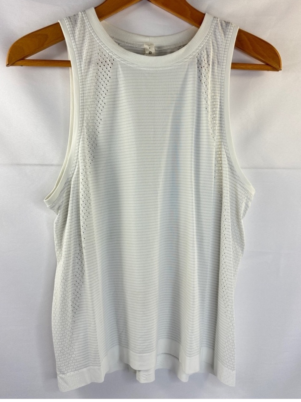 lululemon athletica White Mesh Performance Tank Top